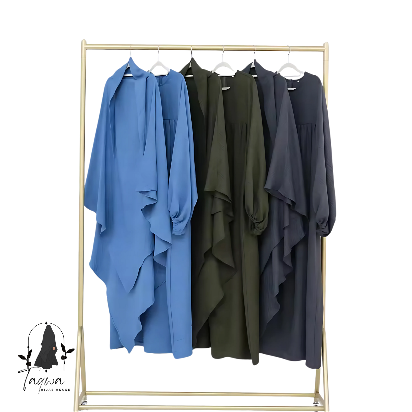 Zainab’s Crepe Set - with Balloon Sleeves and Matching Khimar