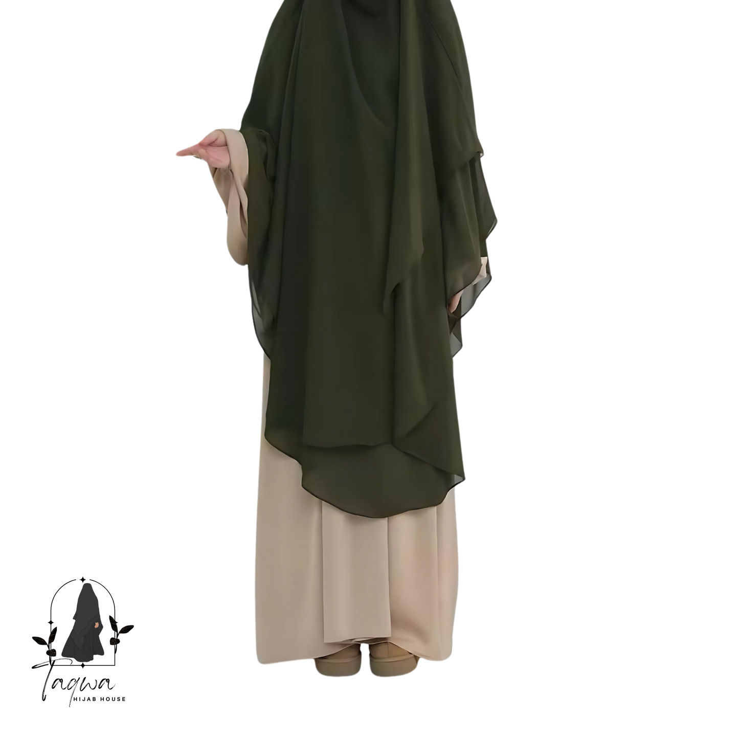 Chiffon niqab maxi double layer khimar
