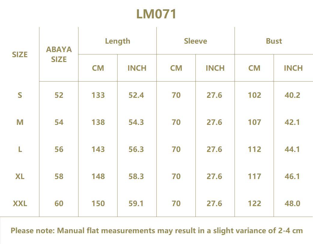Cuff Sleeves Abaya